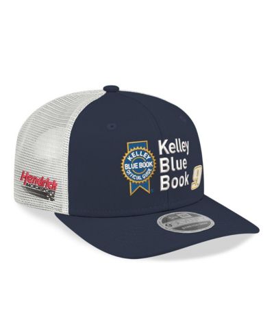 New Era Мужская темно-синяя/белая кепка Chase Elliott 2026 Kelly Blue Book 9SEVENTY Adjustable Trucker