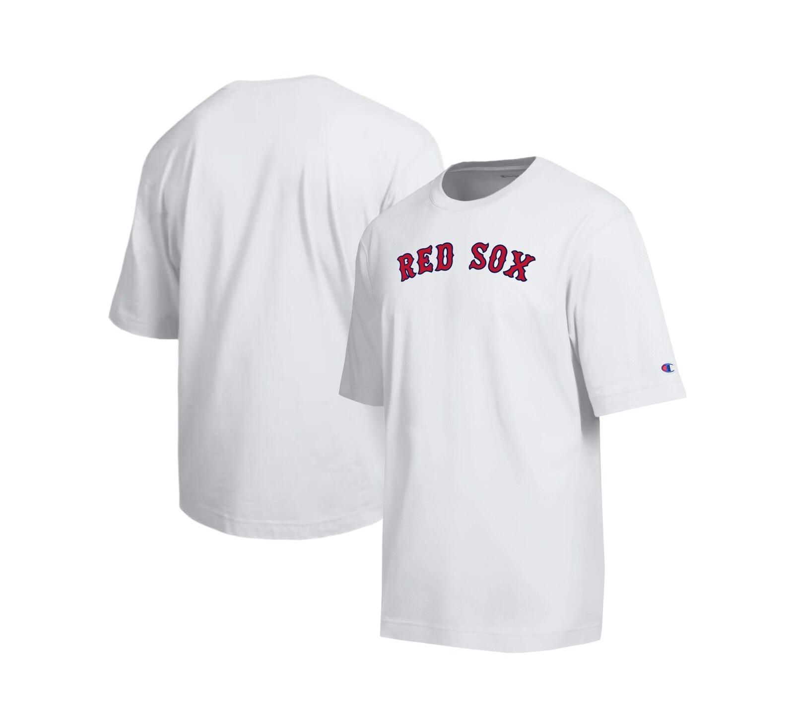 Футболка Champion Men's White Boston Red Sox All Star Arched Chenille Wordmark