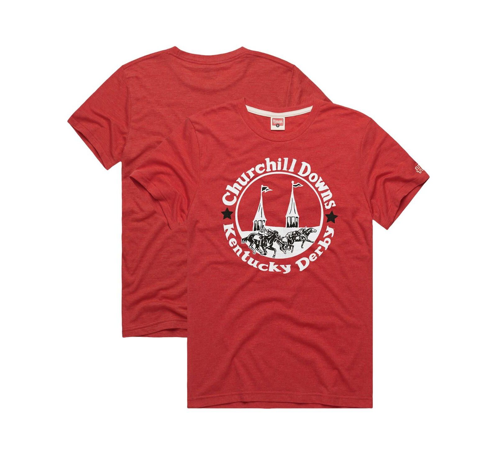 Мужская футболка Homage Red Kentucky Derby Twin Spires Tri-Blend