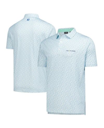 Мужская рубашка-поло FootJoy Light Blue THE PLAYERS Surfs Up Print Lisle