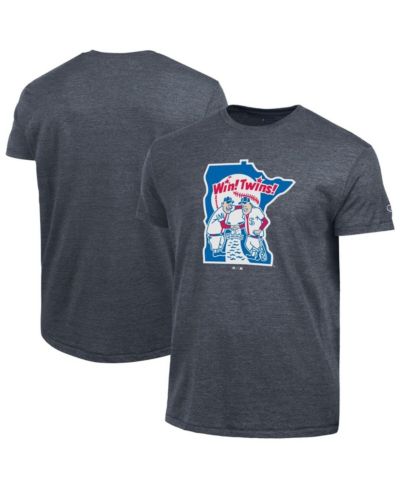Мужская футболка Champion Navy Minnesota Twins Cooperstown Logo Tri-Blend