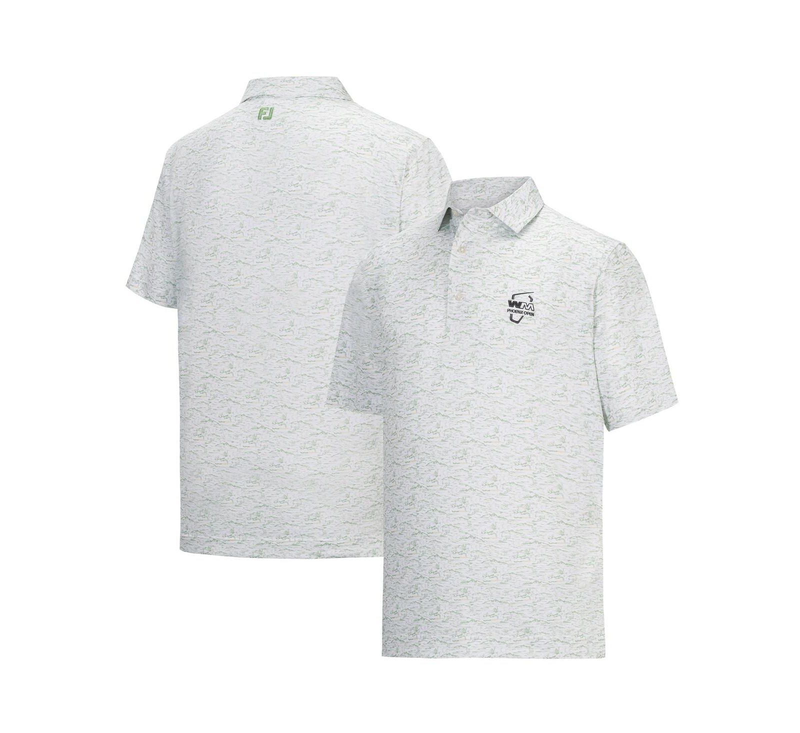 Мужская рубашка-поло FootJoy White WM Phoenix Open ProDry All Over Print