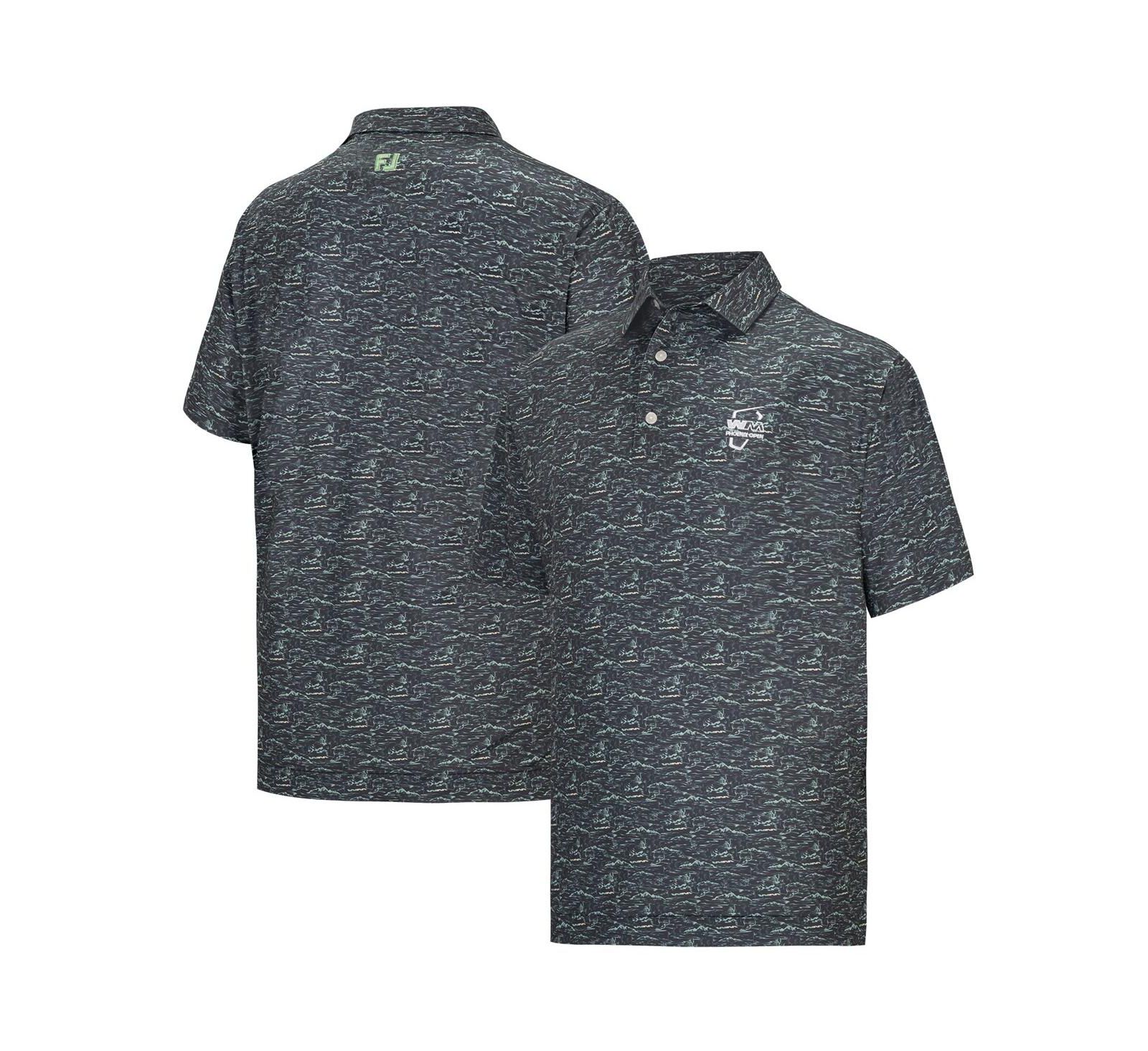 Мужская рубашка-поло FootJoy Gray WM Phoenix Open ProDry All Over Print