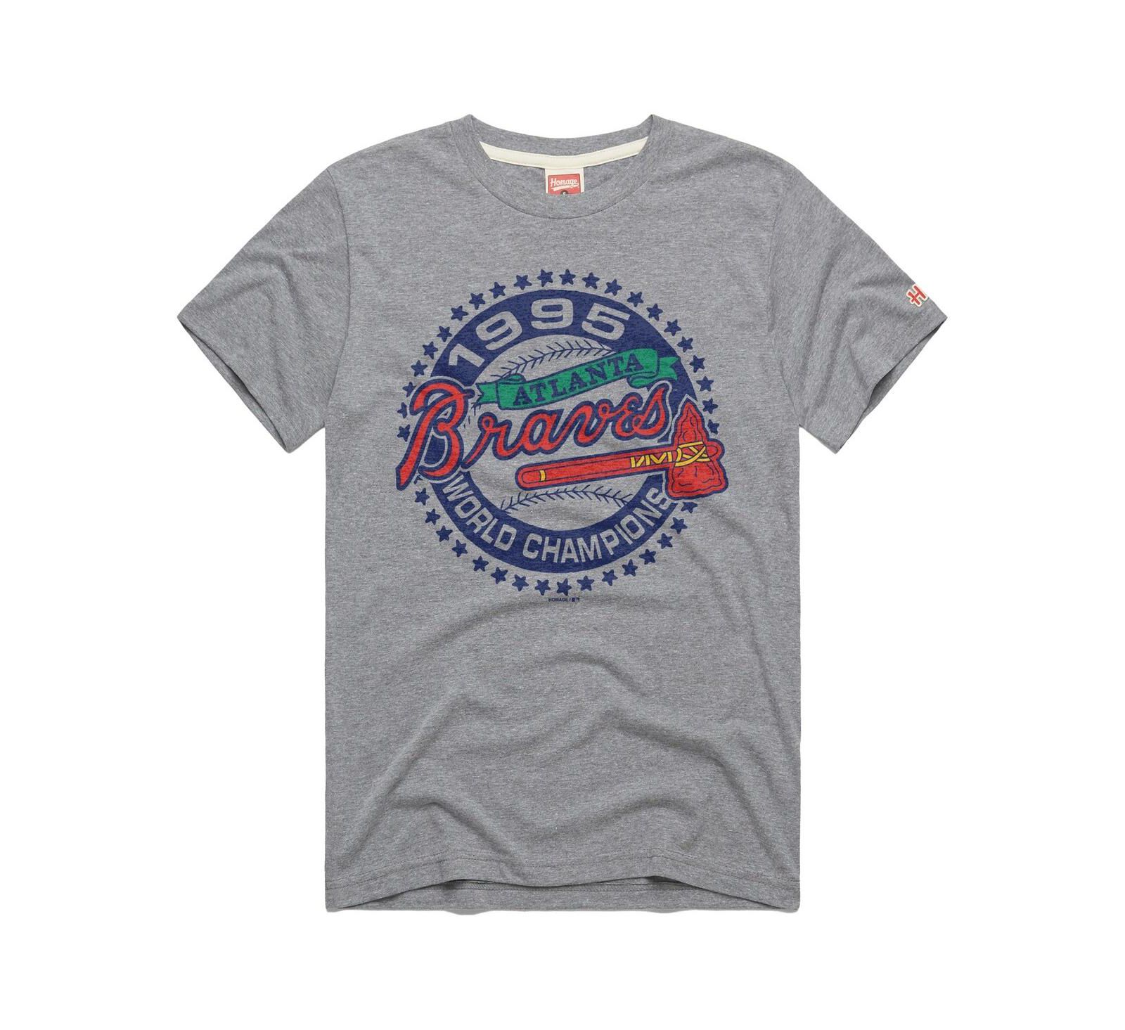 Homage Мужская футболка Tri-Blend Hyperlocal Atlanta Braves серого цвета