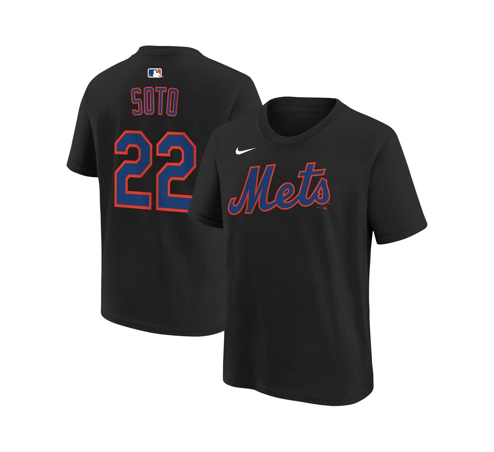Nike футболка для мальчиков и девочек Juan Soto New York Mets Black, с именем и номером
