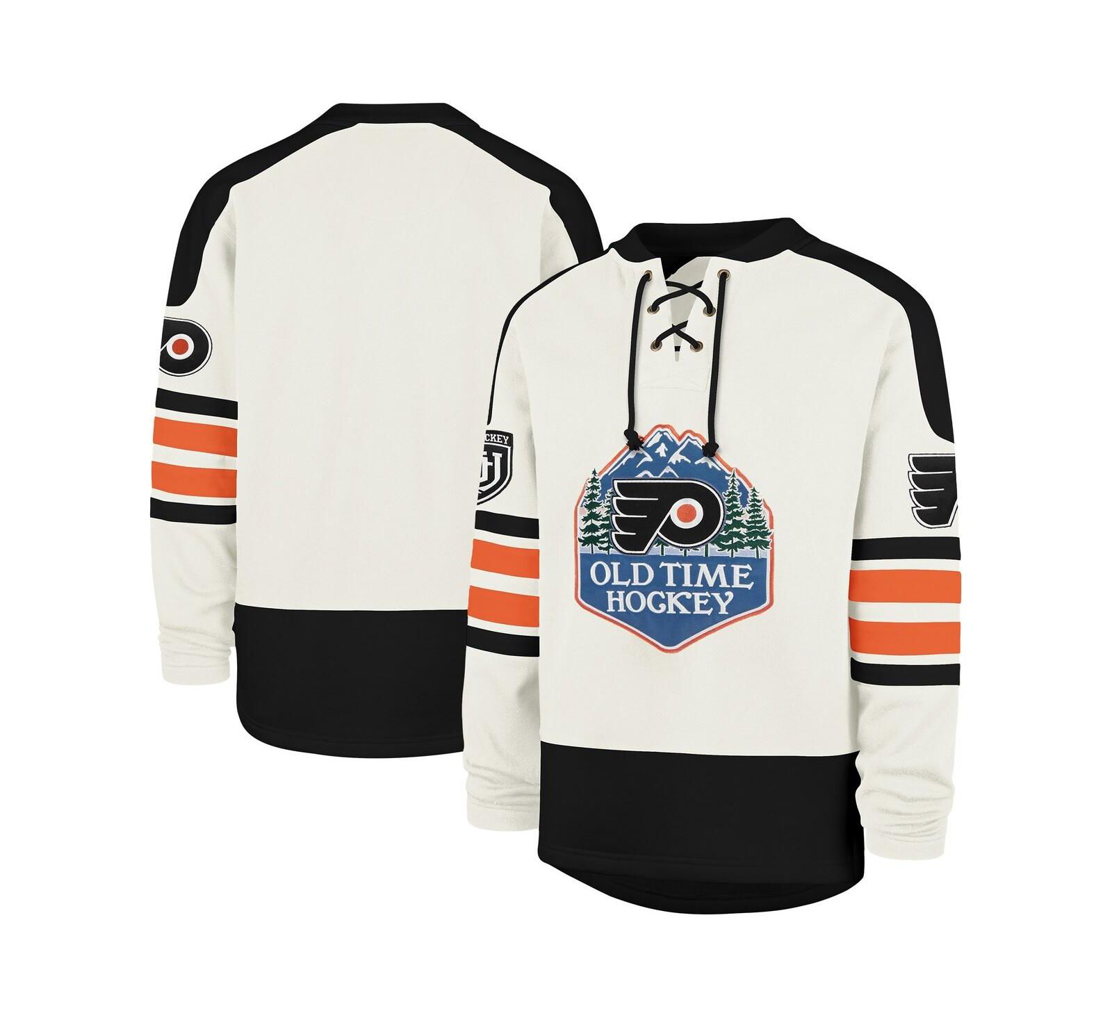 Мужской свитшот '47 Brand Philadelphia Flyers Pond Hockey Trio Eternal Lacer Cream