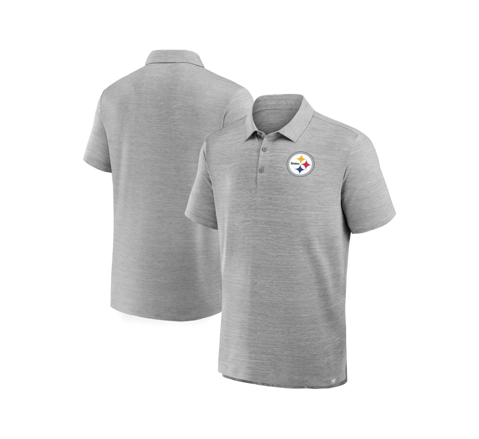 Fanatics Мужская серая polo-рубашка Pittsburgh Steelers Clutch