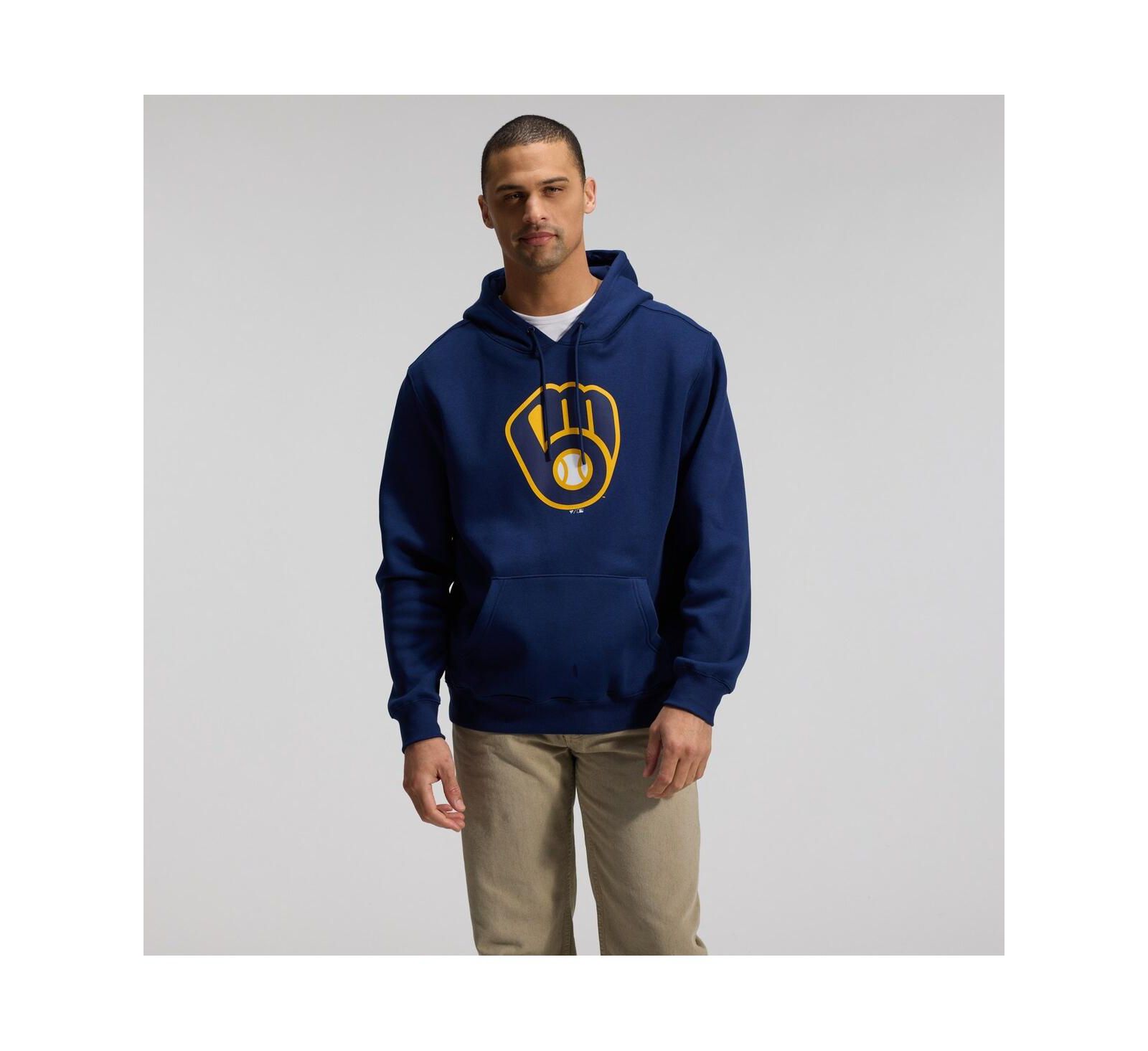 Fanatics Men's Navy Milwaukee Brewers Primary Logo Legacy Hoodie
