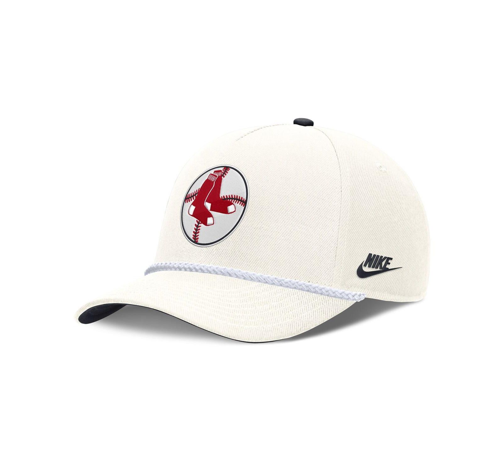 Nike Men's Cream Boston Red Sox Cooperstown Rise Adjustable Hat