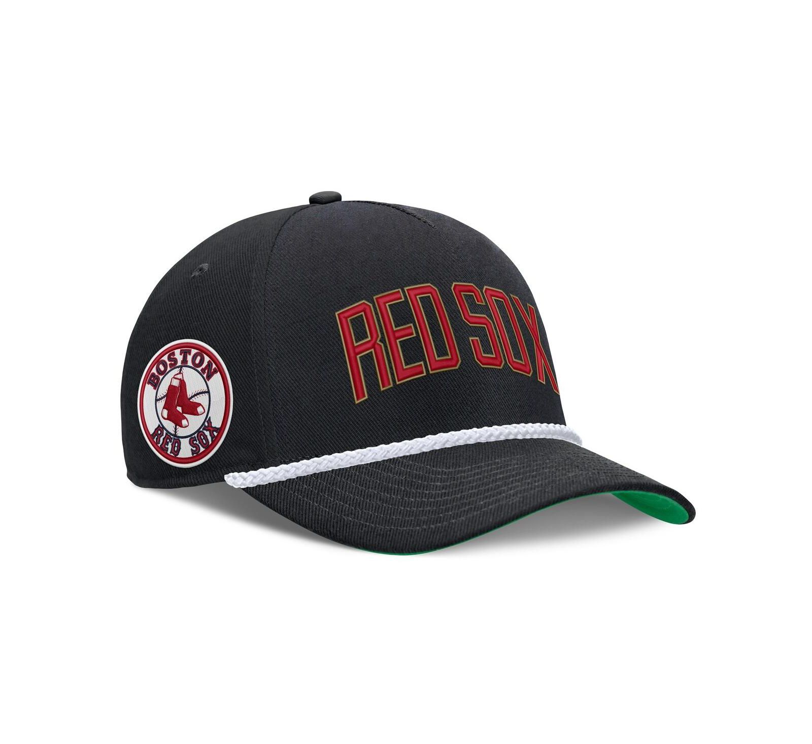Nike Men's Black Boston Red Sox Cooperstown Collection Rise Adjustable Hat