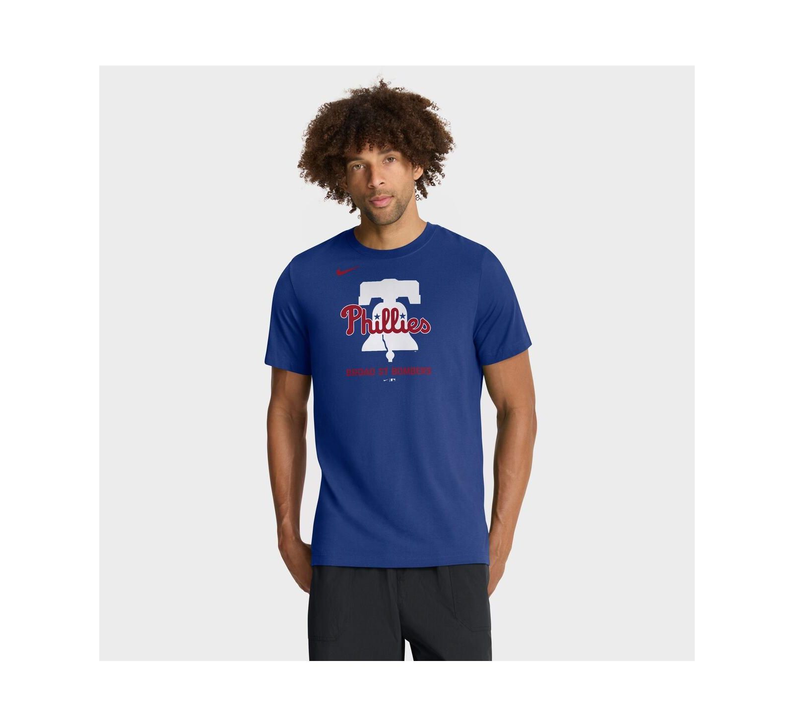 Nike Men's Royal Philadelphia Phillies Tri-Blend Logo T-Shirt