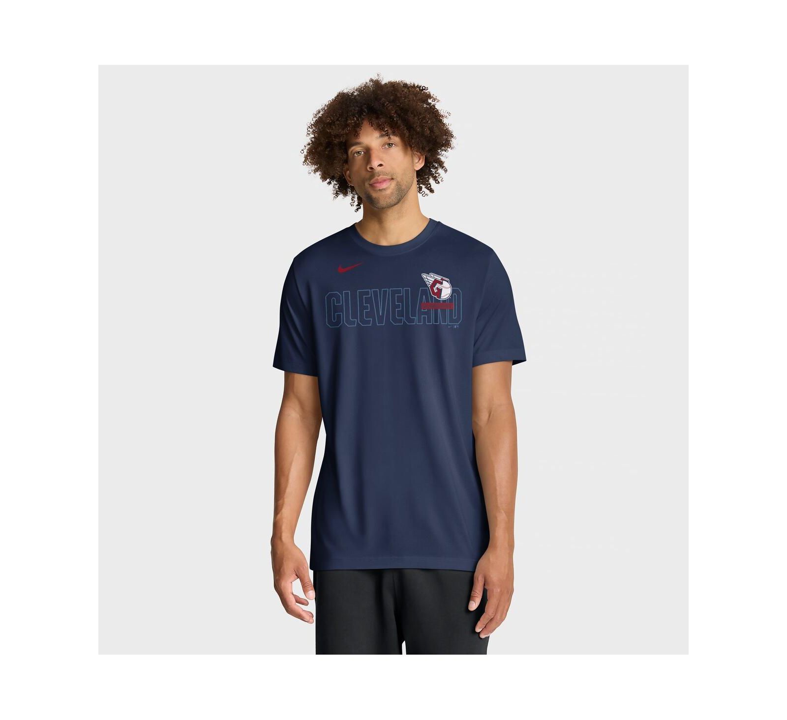 Мужская футболка Nike Navy Cleveland Guardians Knockout Team Legend Dri-FIT