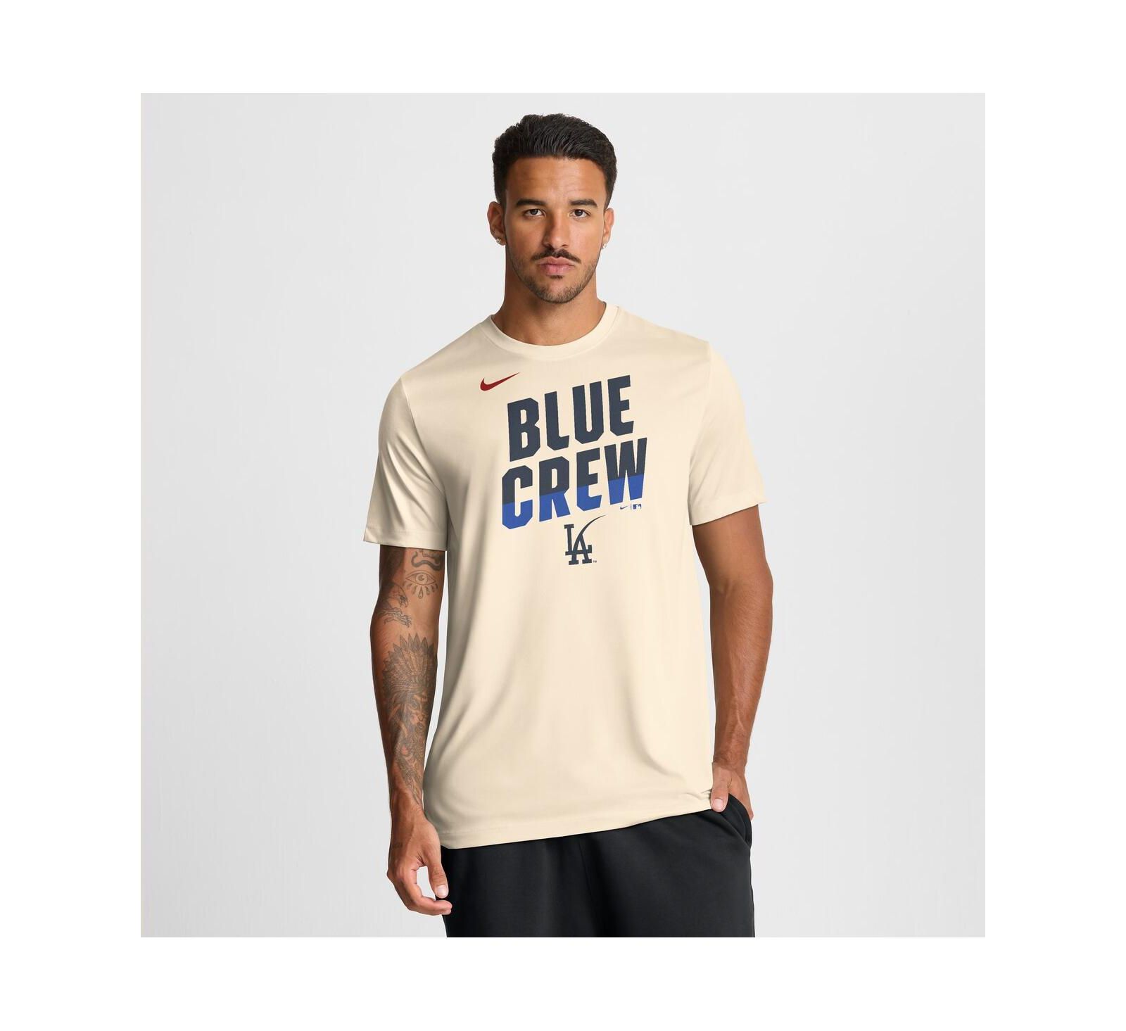 Nike Men's Cream Los Angeles Dodgers 2026 City Connect Team Phrase Script Dri-FIT T-Shirt