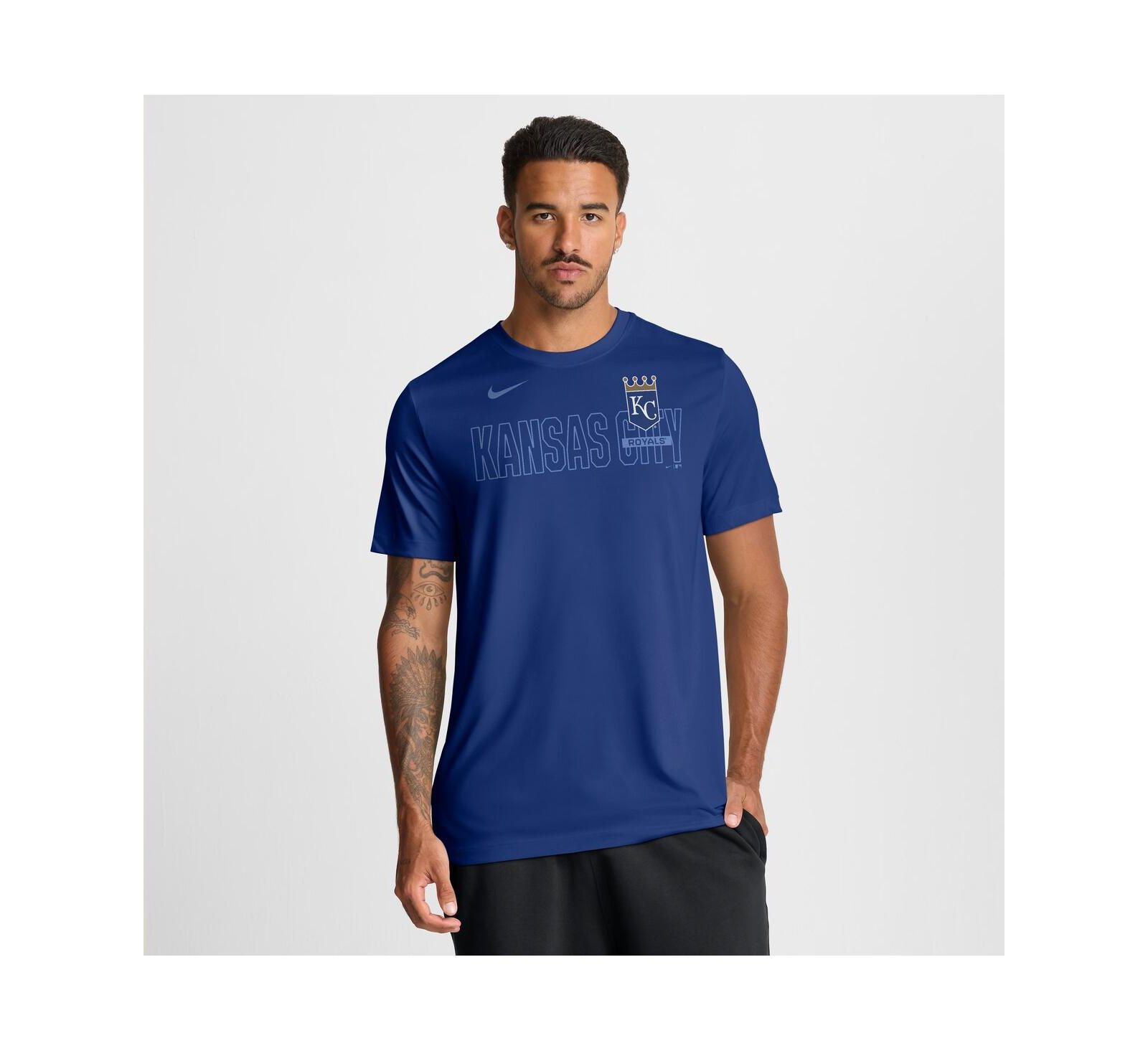 Мужская футболка Nike Royal Kansas City Royals Knockout Team Legend Dri-FIT