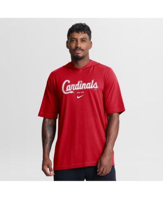 Nike Men's Red St. Louis Cardinals Arched Wordmark Tri-Blend Hooded T-Shirt