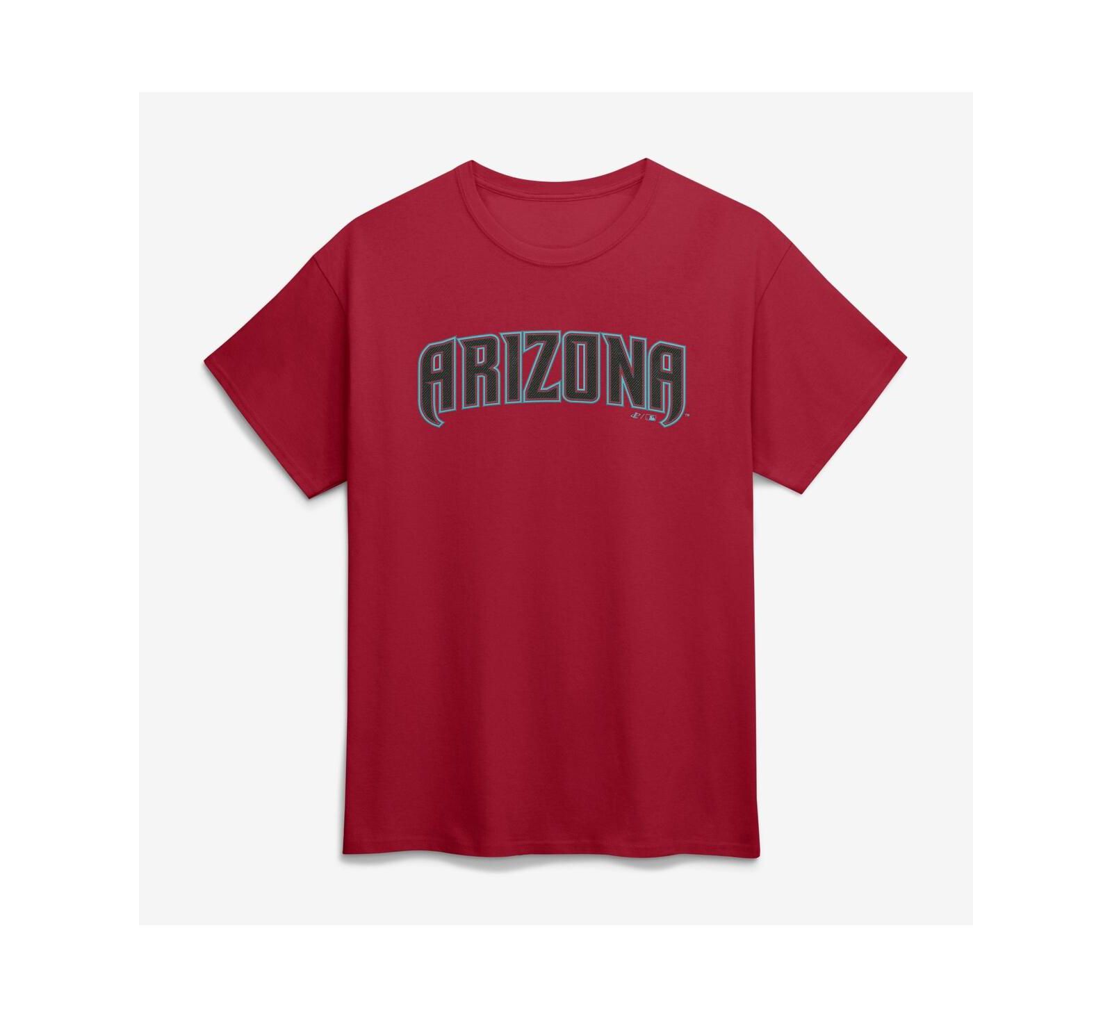 Logo Athletic Men's Red Arizona Diamondbacks Wordmark T-Shirt