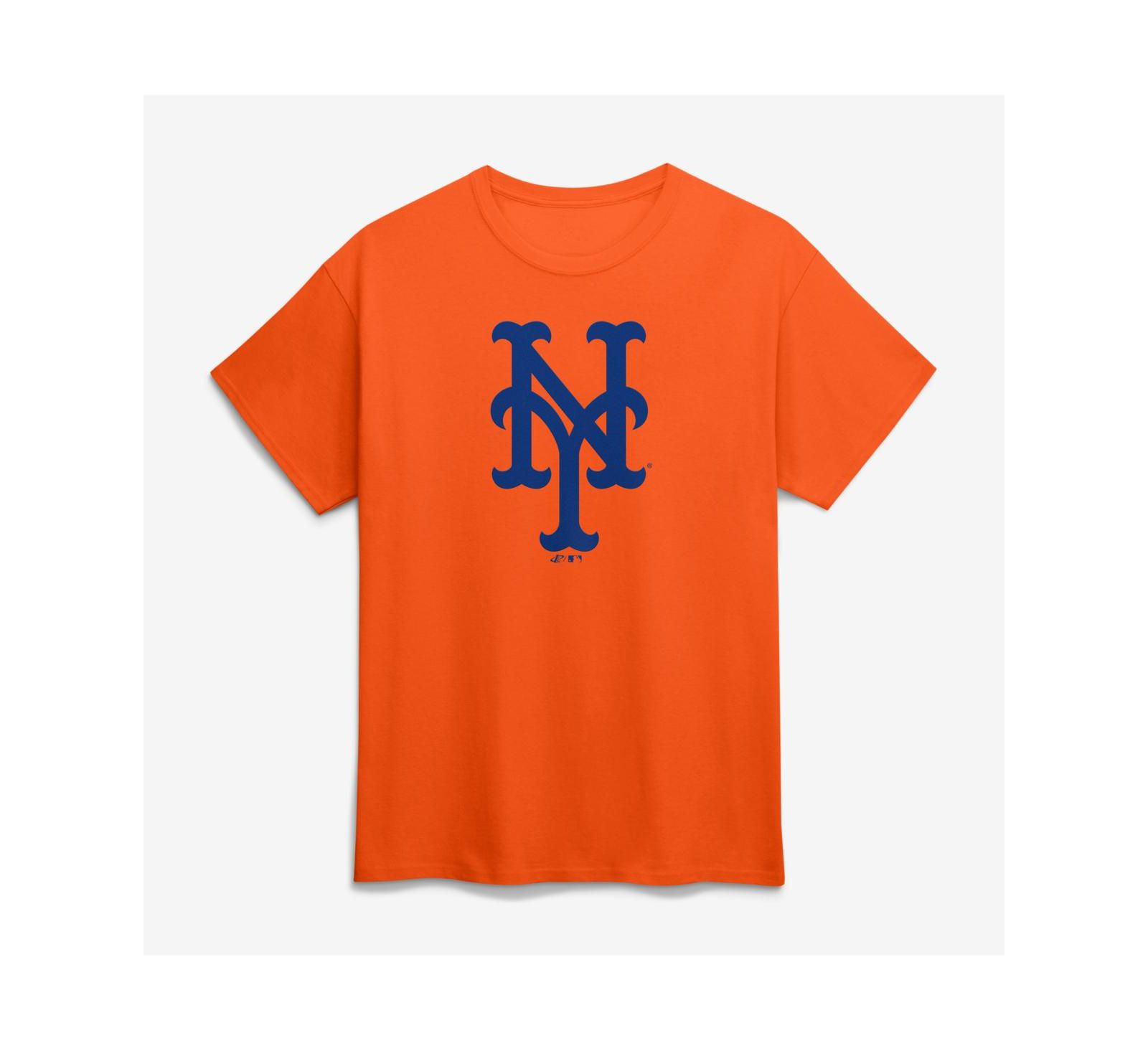 Logo Athletic Men's Orange New York Mets Logo T-Shirt