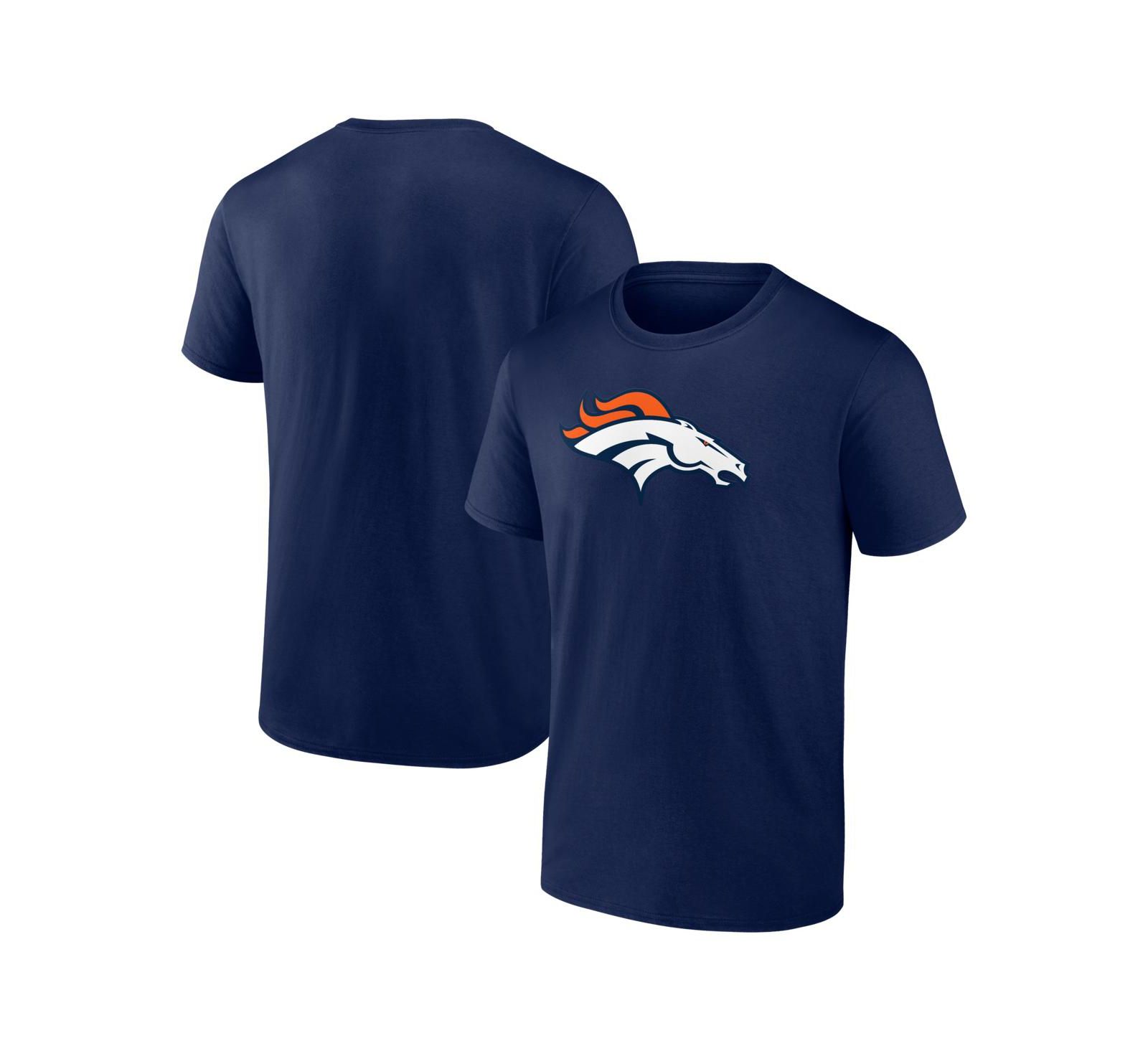 Мужская футболка Logo Athletic Navy Denver Broncos Primary Logo