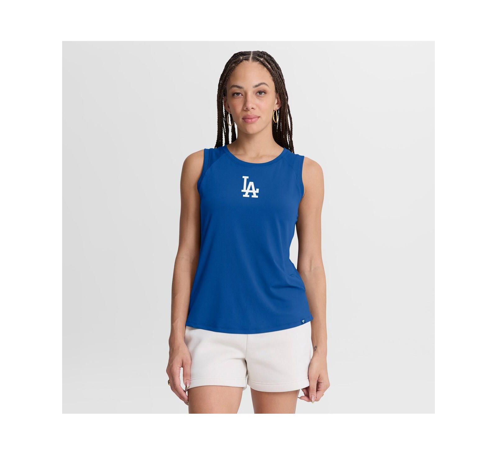 Женский спортивный топ Fanatics Royal Los Angeles Dodgers Draped Mesh Back Performance