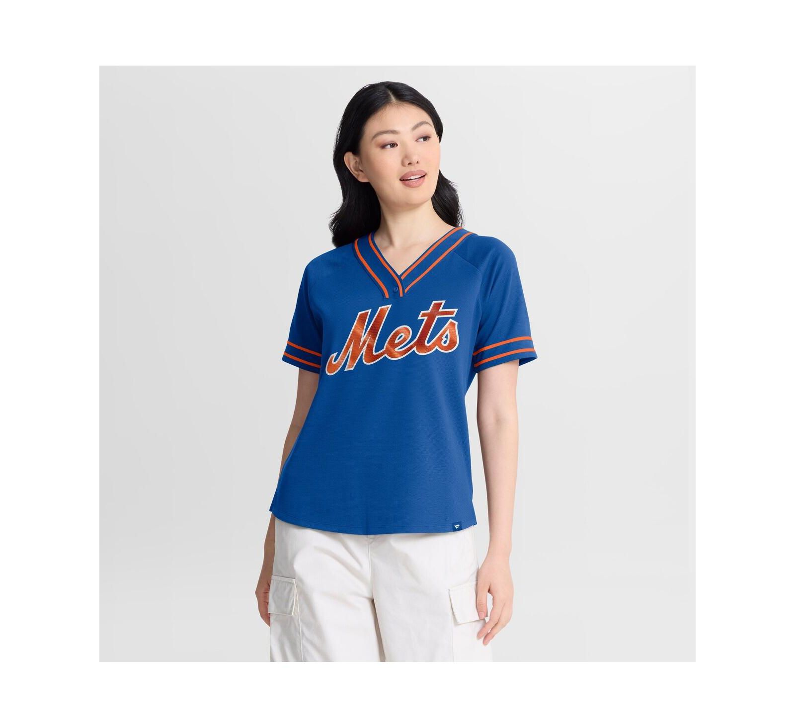 Fanatics Женская футболка Raglan V-Neck New York Mets Diva Race Ahead Royal