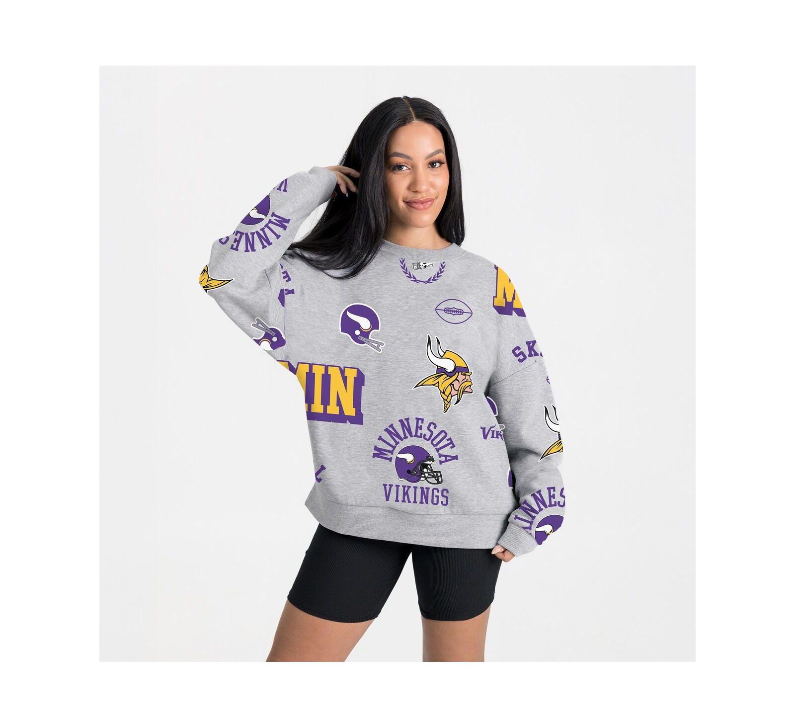 Женское флисовое свитшот Gameday Couture Heather Gray Minnesota Vikings Always On Repeat