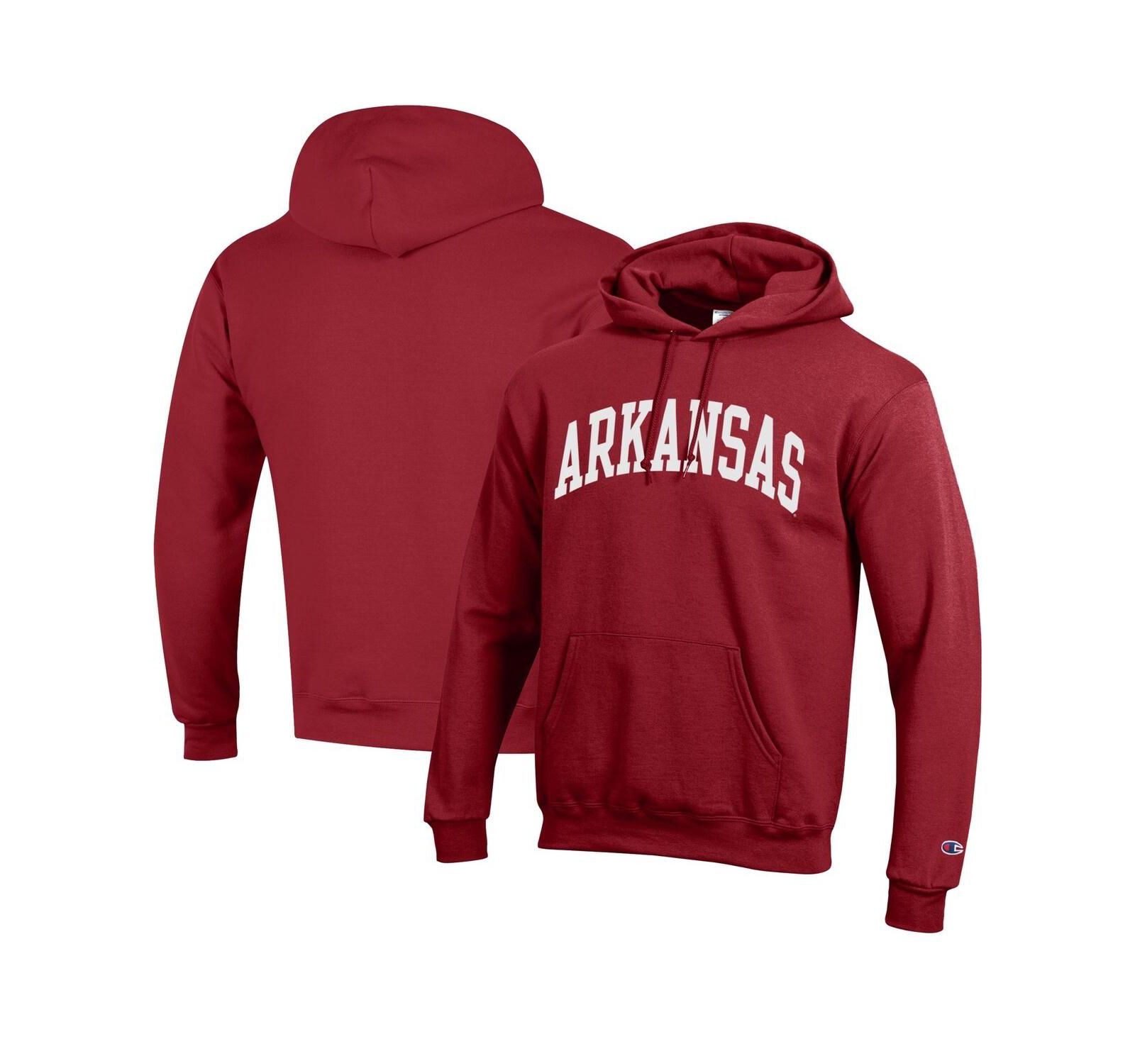 Champion Men's Cardinal Arkansas Razorbacks Basic Arch Fleece Pullover Hoodie