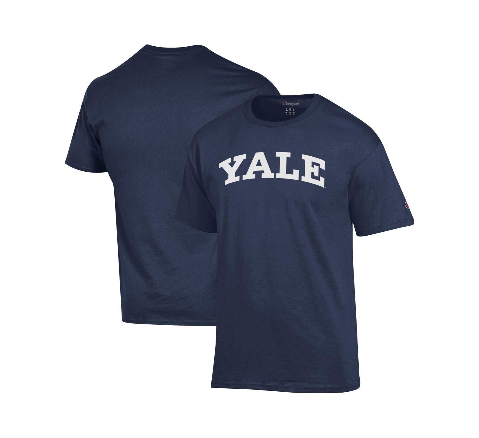 Champion Men's Navy Yale Bulldogs Basic Arch T-Shirt