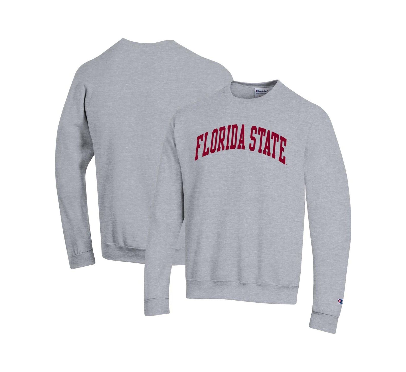 Мужская флисовая толстовка Champion Heather Gray Florida State Seminoles Basic Arch