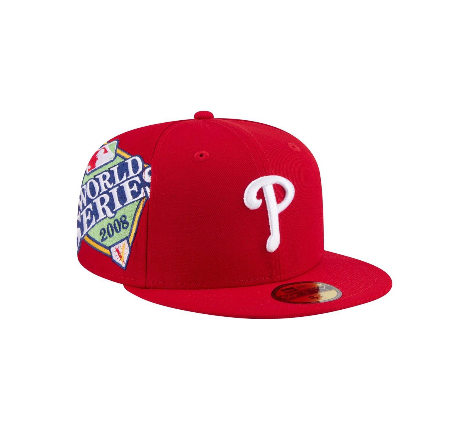 Мужская кепка New Era Philadelphia Phillies Hidden Hit 59FIFTY Fitted в красном цвете