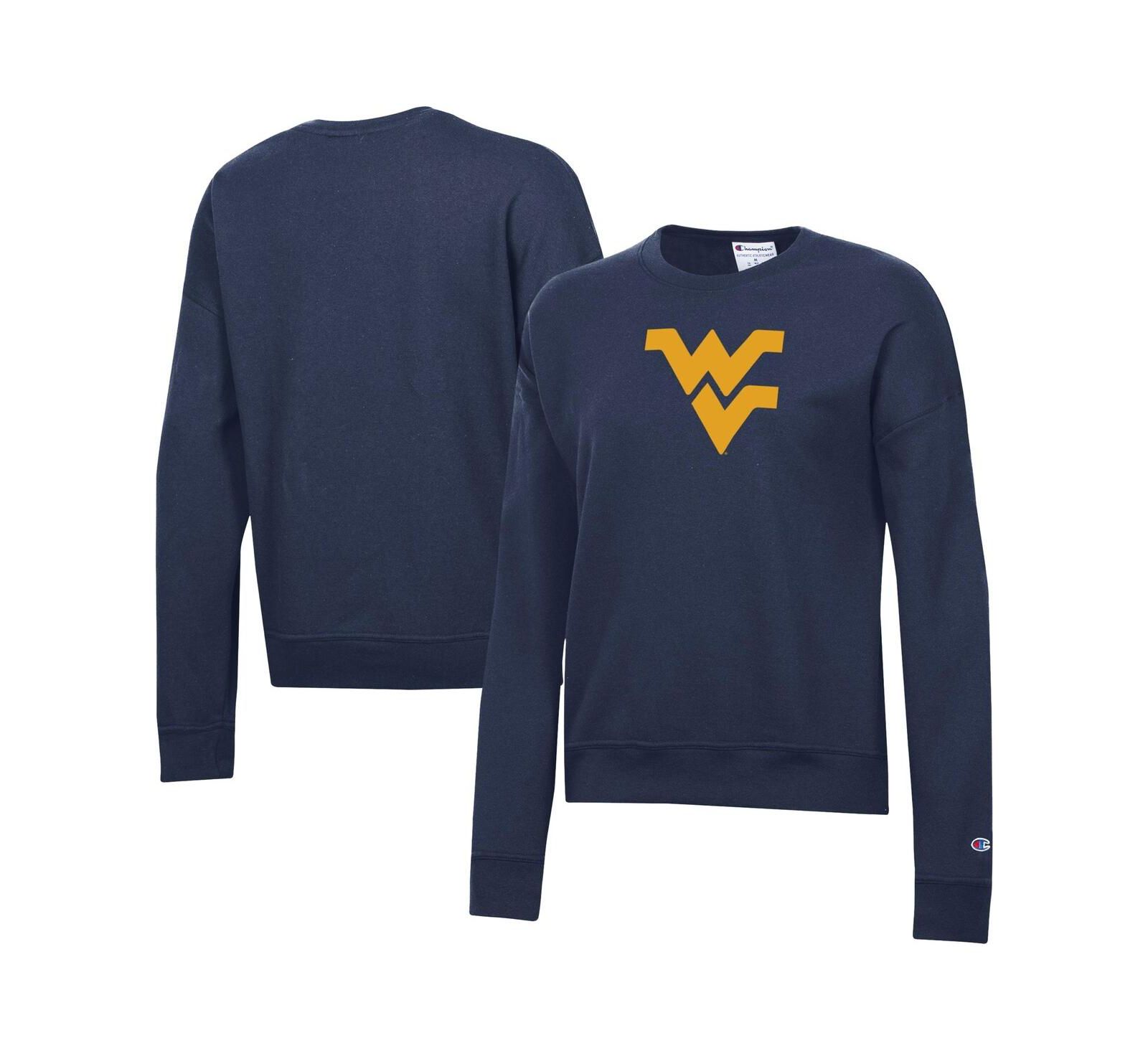 Женская толстовка Champion Navy West Virginia Mountaineers Powerblend