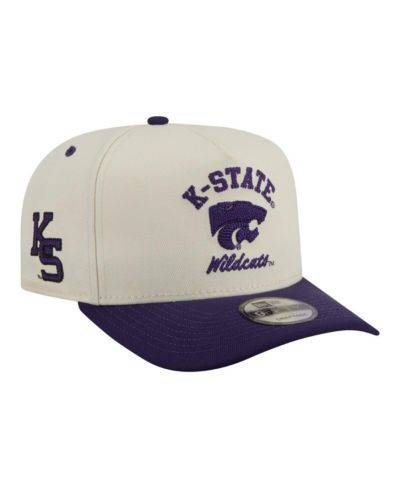 Мужская кепка New Era 9FIFTY Snapback Cream/Purple Kansas State Wildcats Two-Tone Arched