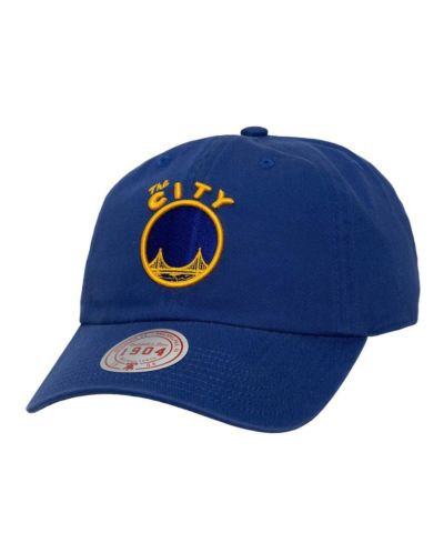 Мужская регулируемая кепка Mitchell & Ness Navy Golden State Warriors Hardwood Classics 1904