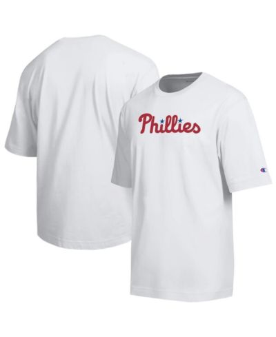 Champion Men's White Philadelphia Phillies All Star Arched Chenille Wordmark T-Shirt