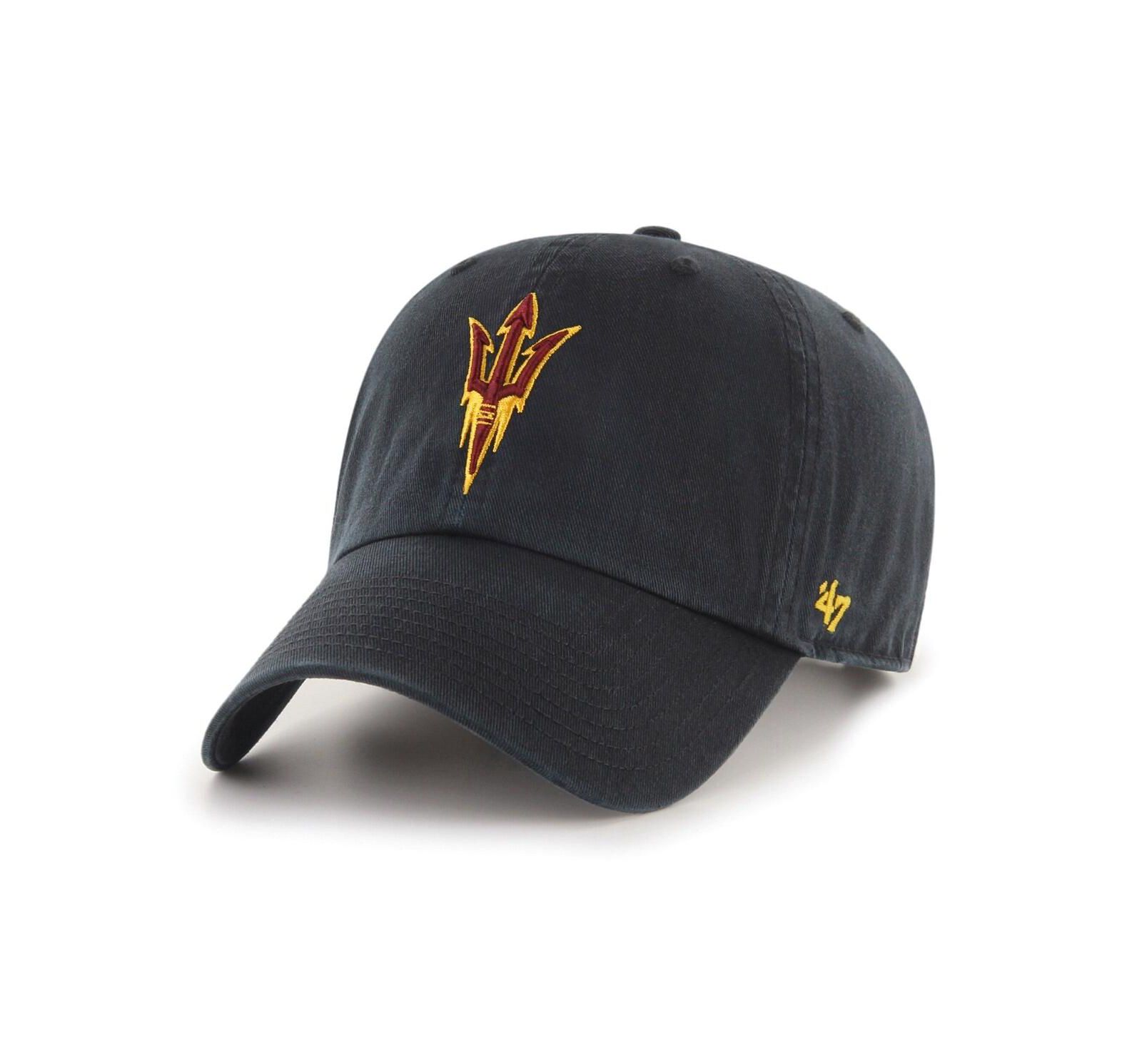 Детская кепка '47 Brand Black Arizona State Sun Devils Clean Up Adjustable