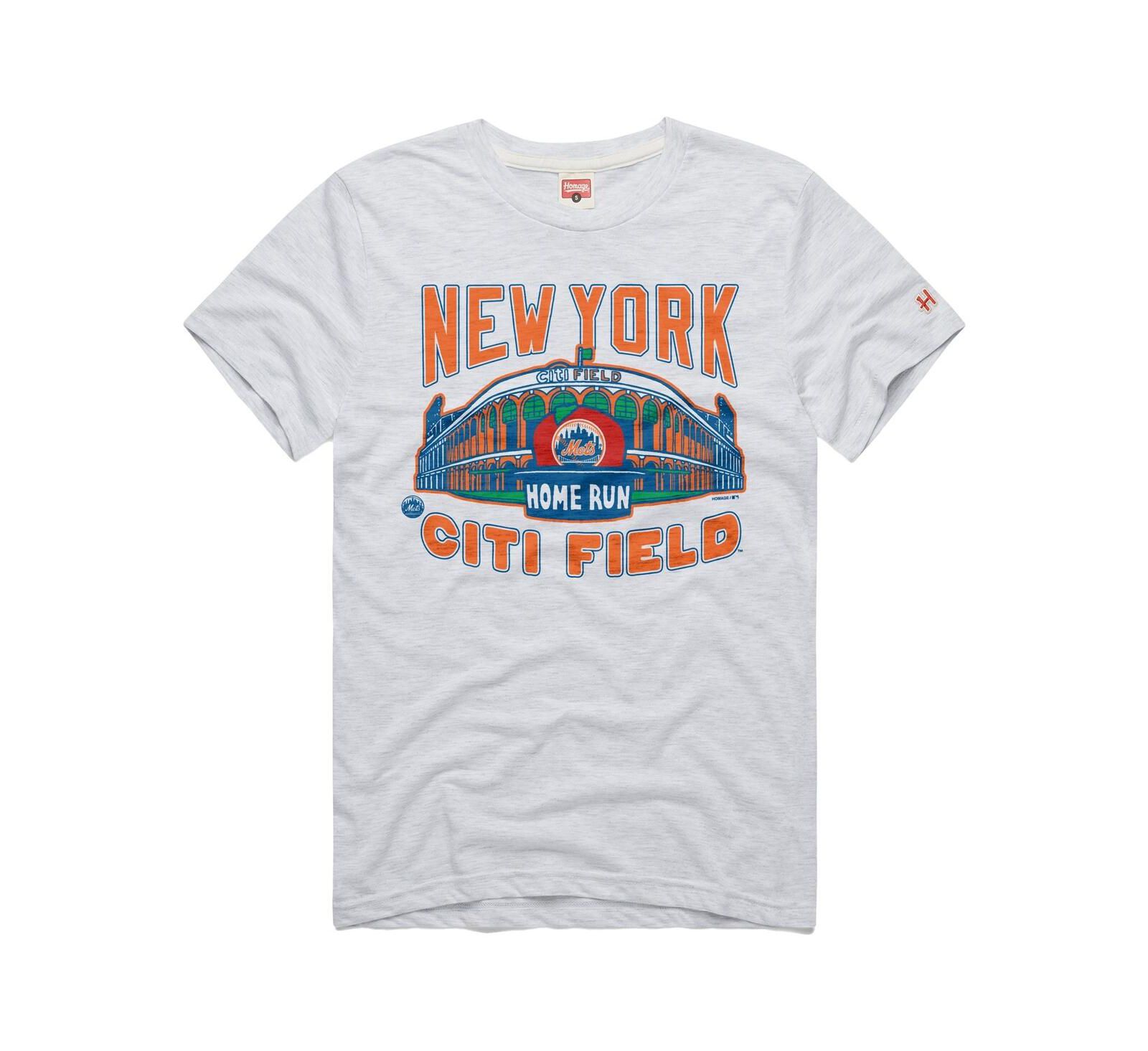 Homage Men's Ash New York Mets Tri-Blend Hyperlocal T-Shirt