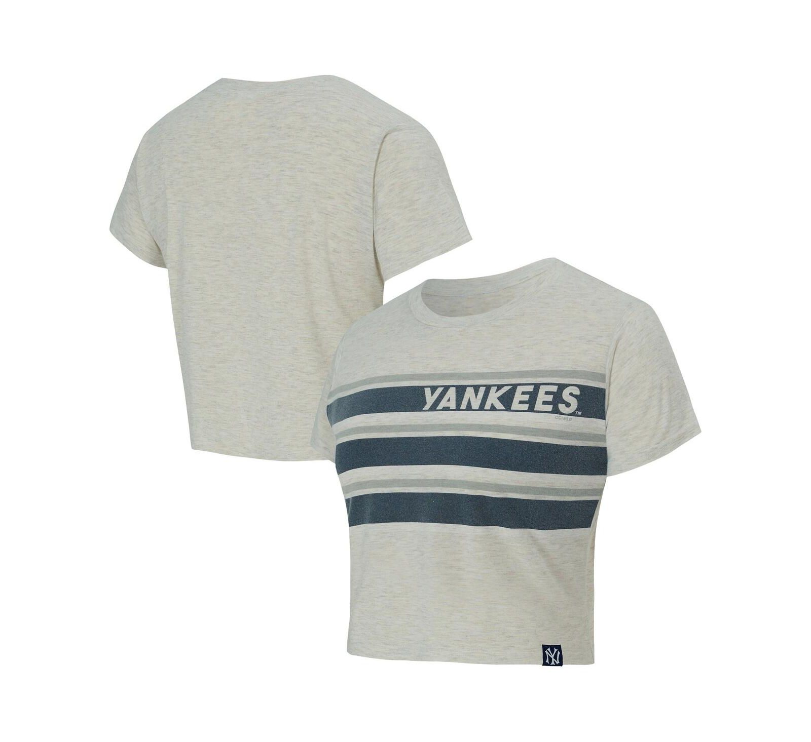 Concepts Sport Women's Cream New York Yankees Birch Cropped T-Shirt