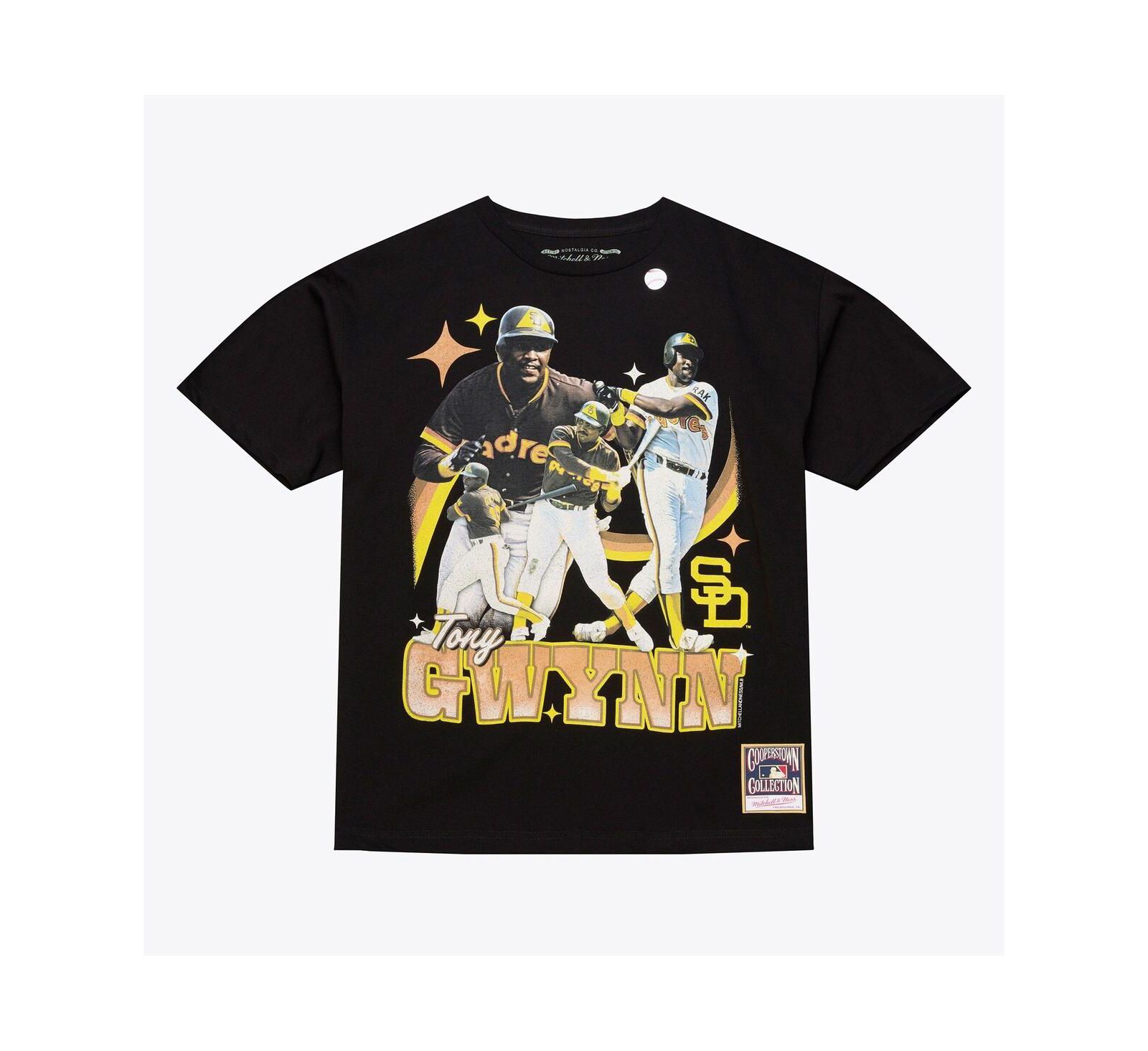 Мужская футболка Mitchell & Ness Tony Gwynn Black San Diego Padres Legendary Collage Player