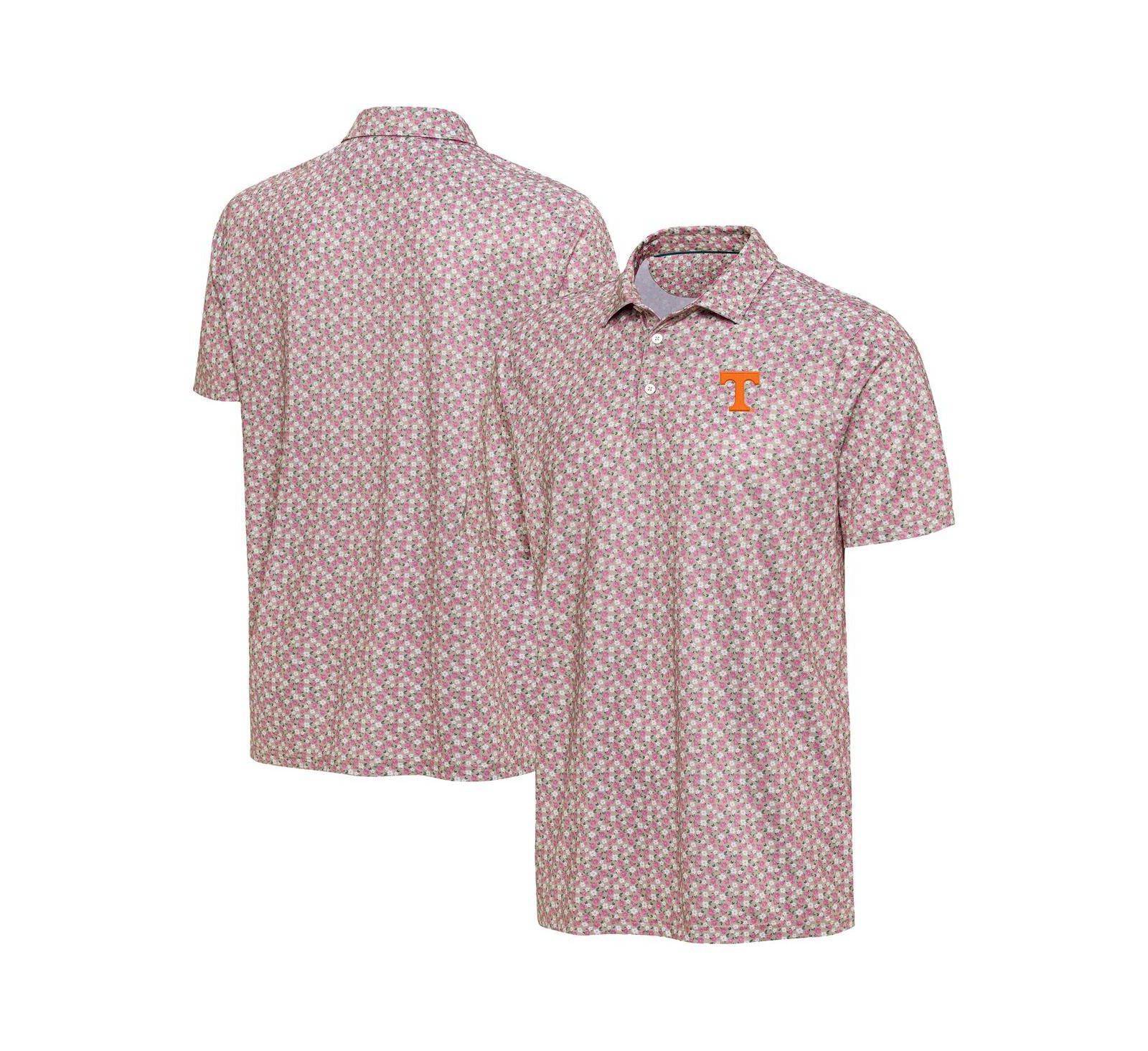 Antigua Men's Pink Tennessee Volunteers Desert Dry Dogwood Polo Shirt