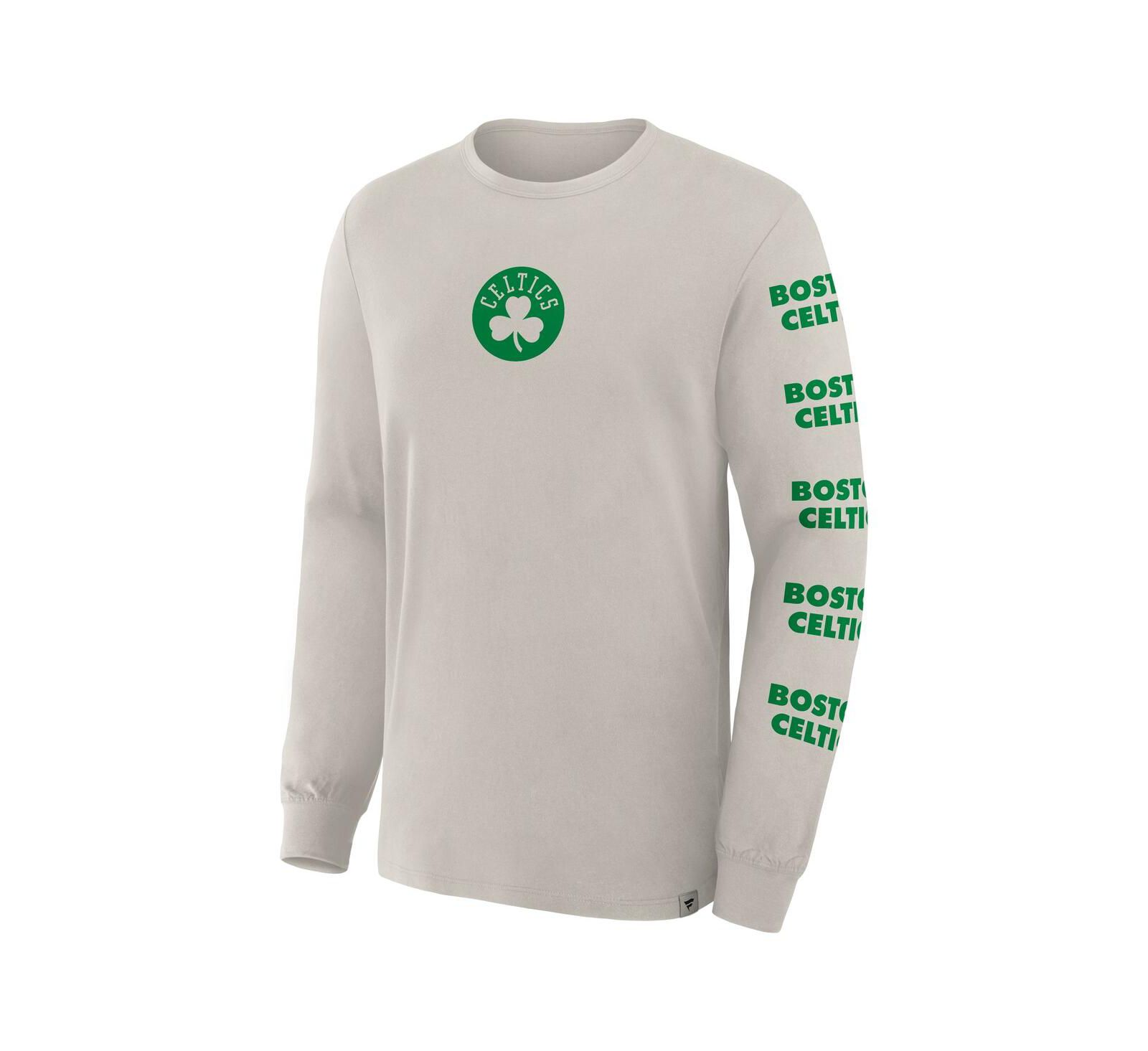 Мужская футболка Fanatics Boston Celtics Crossover Collection Ball Screen Action Premium Long Sleeves кремовая