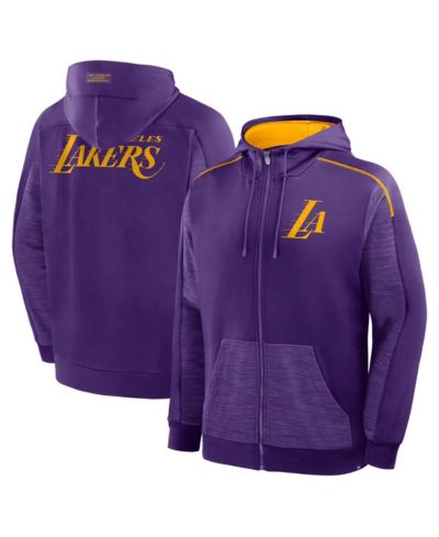 Мужская толстовка Fanatics Los Angeles Lakers Back Door Cut Play Defender Full-Zip Hoodie, фиолетовый цвет