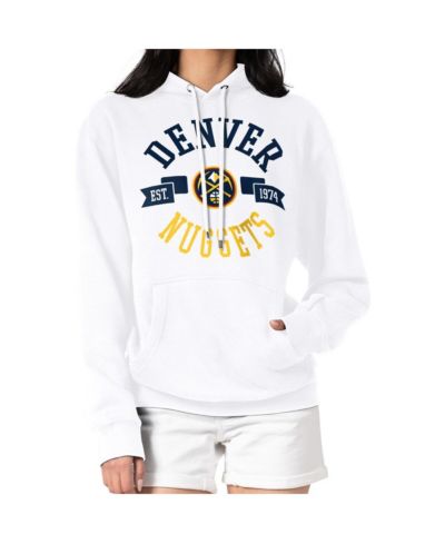 G-III 4Her by Carl Banks Women's White Denver Nuggets City Pullover Hoodie