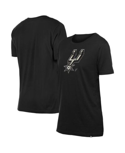 New Era Women's Black San Antonio Spurs Glam Game Flower T-Shirt