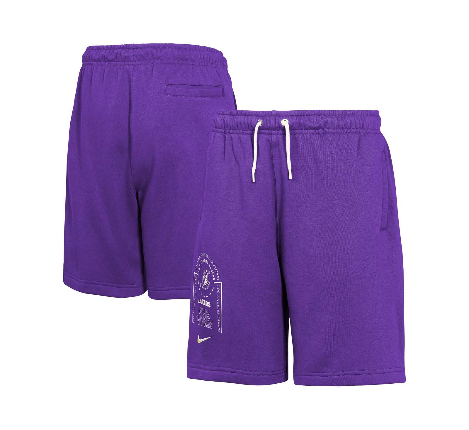 Детские шорты Nike Los Angeles Lakers Courtside Club Fleece, фиолетовые