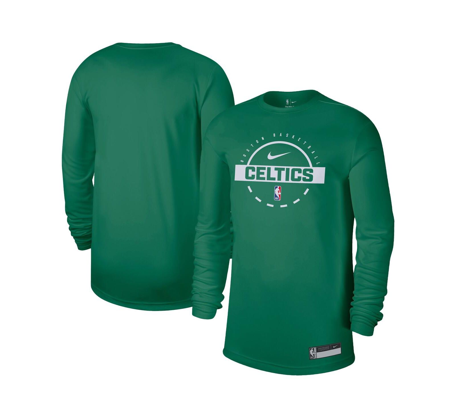 Nike Men's Kelly Green Boston Celtics 2025/26 On-Court Flare Dri-FIT Practice Long Sleeve Tri-Blend T-Shirt