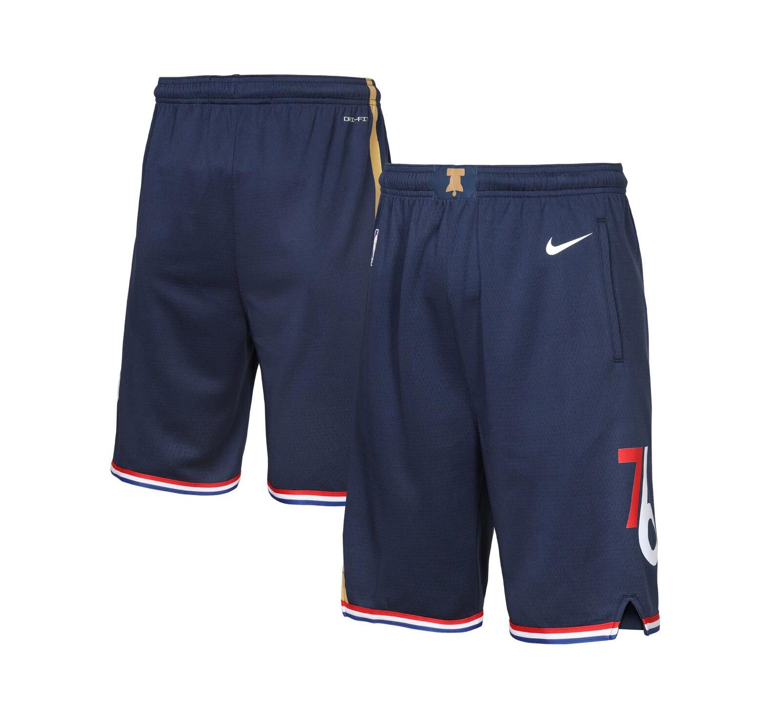 Шорты Nike Big Boys and Girls Navy Philadelphia 76ers 2025/26 City Edition Swingman Performance