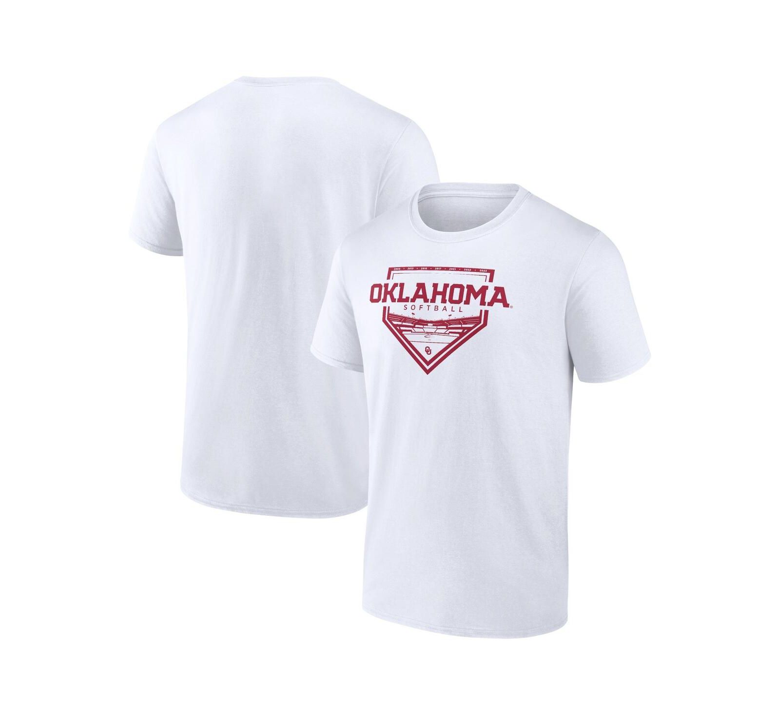 Мужская футболка Fanatics Mto Label Oklahoma Sooners Softball Fan, белая