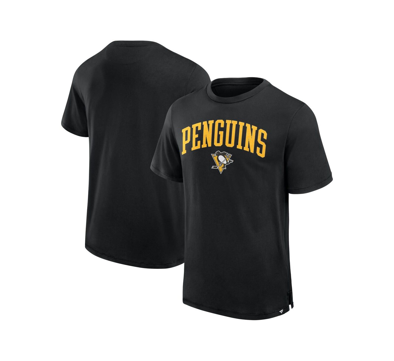 Мужская футболка Fanatics Black Pittsburgh Penguins Elevated Pima