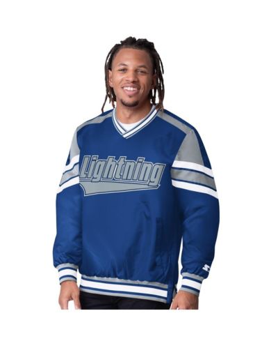 Мужская ветровка Starter Blue Tampa Bay Lightning V-Neck Pullover