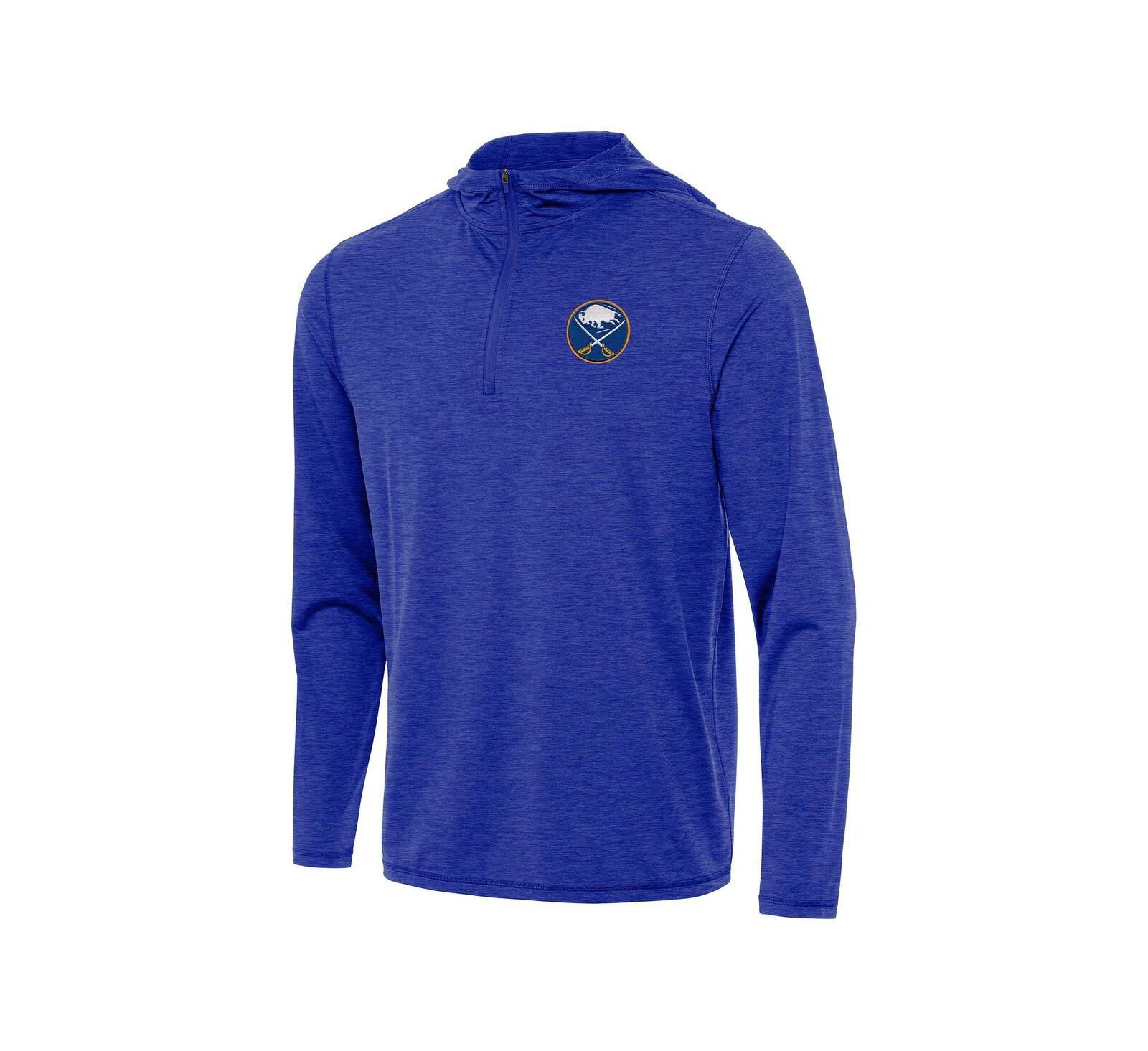 Мужское худи Antigua Tidy Quarter-Zip, серое/фиолетовое Buffalo Sabres