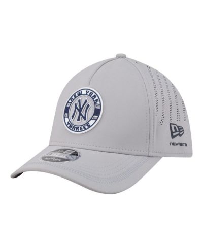 New Era Мужская серая кепка New York Yankees Patch 39THIRTY A-Frame M-Crown Perforated Flex